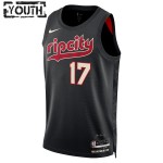 Maillot NBA Portland Trail Blazers Shaedon Sharpe Nike 2023-24 City Edition Noir Swingman - Enfant